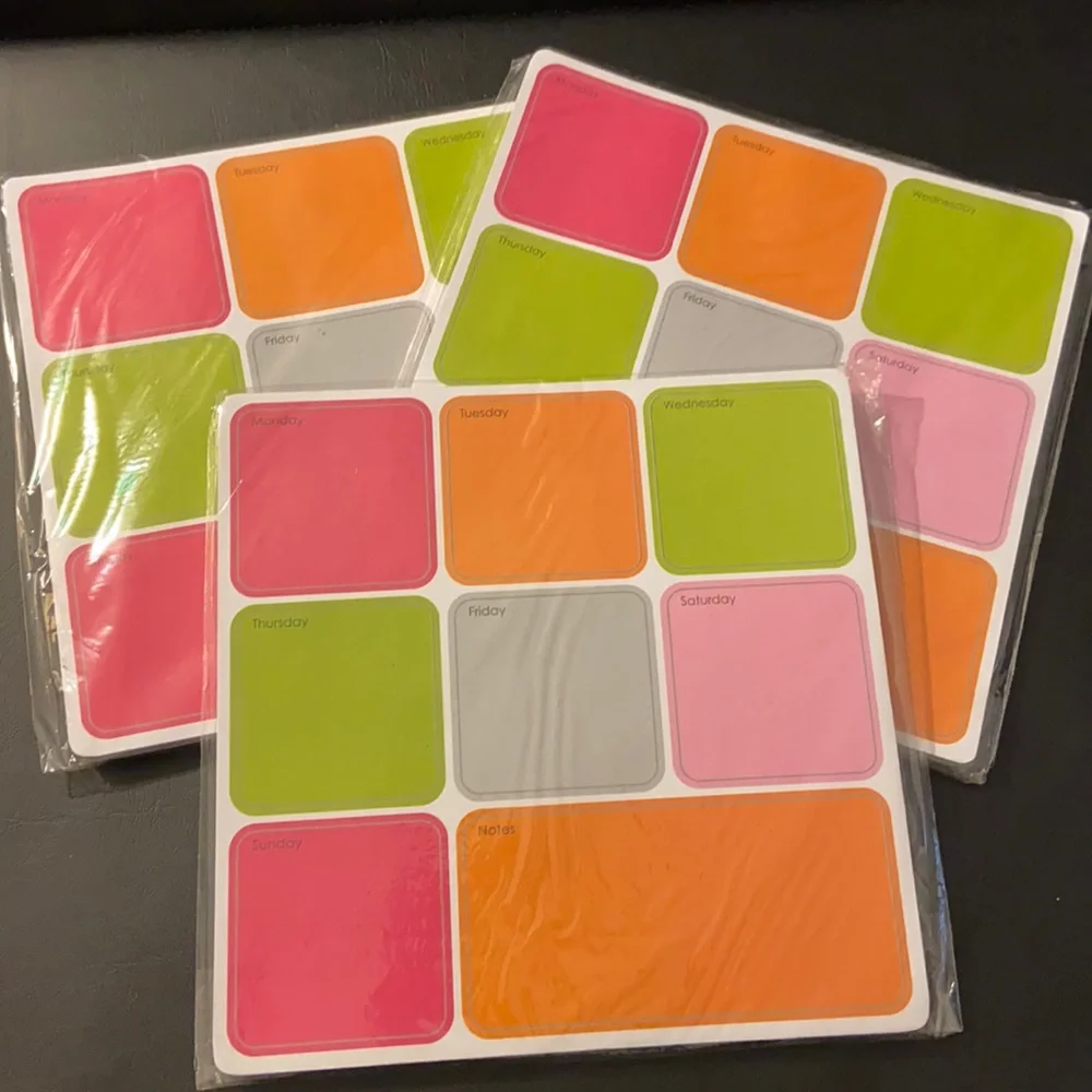 🆕 3x Packs Calendar Memo Pads Undated Weekly